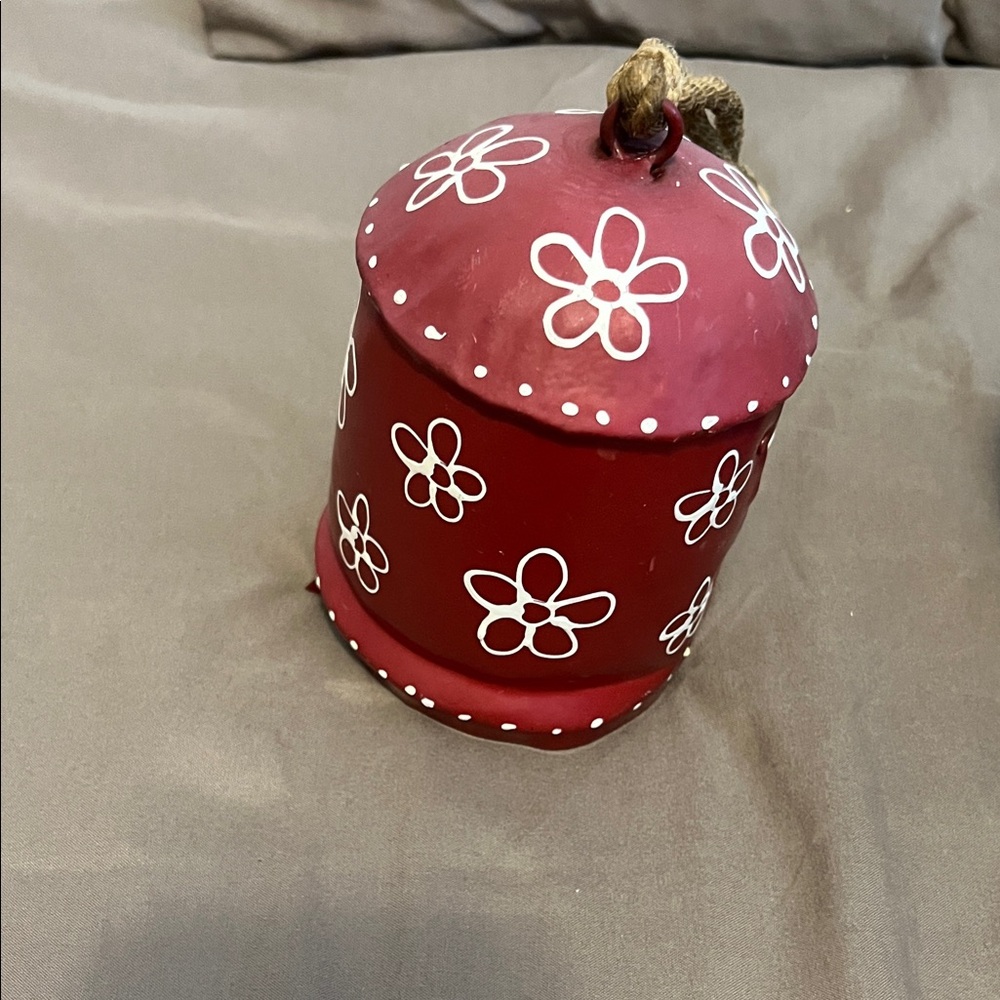 Floral Red Decorative Bell